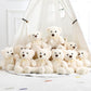 Morismos 10 Packs Bulk Teddy Bear Baby Shower, Small White Teddy Bears Stuffed Animals In Bulk, 14' Stuffed Bears Plush For Kids