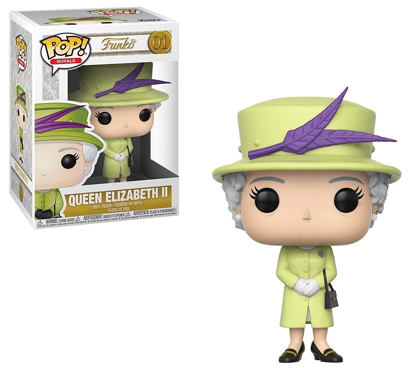 Pop The Royal Family - Queen Elizabeth Ii (Green Outfit) Funko Vinyl Figure (Bundled With Patible Box Protector Case) Multicolored 3.75 Inches