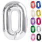 Silver Number 0 Balloon 40 Inch, 0 Balloon Numberfor 10Th 20Th 30Th 40Th 50Th 60Th Birthday Decorations, Silver Party Supplies F