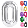 Silver Number 0 Balloon 40 Inch, 0 Balloon Numberfor 10Th 20Th 30Th 40Th 50Th 60Th Birthday Decorations, Silver Party Supplies F
