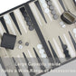Backgammon Set 15 Inches Backgammon Sets For Adults, Gray & Black,Wooden Backgammon Board Game With Leather Case(Gray)