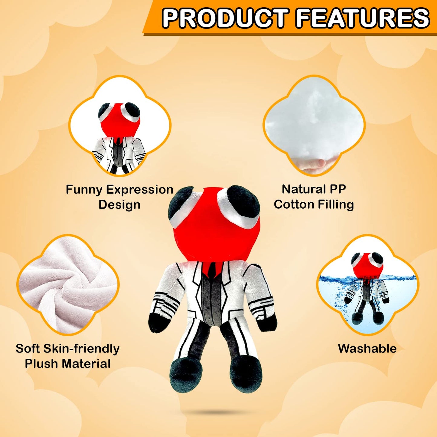 TwCare Red Plush Toy for Kids Adults, Playing with Family, Soft Stuffed Animal Plushie Toys, Plushies Birthday Thanksgiving Chri