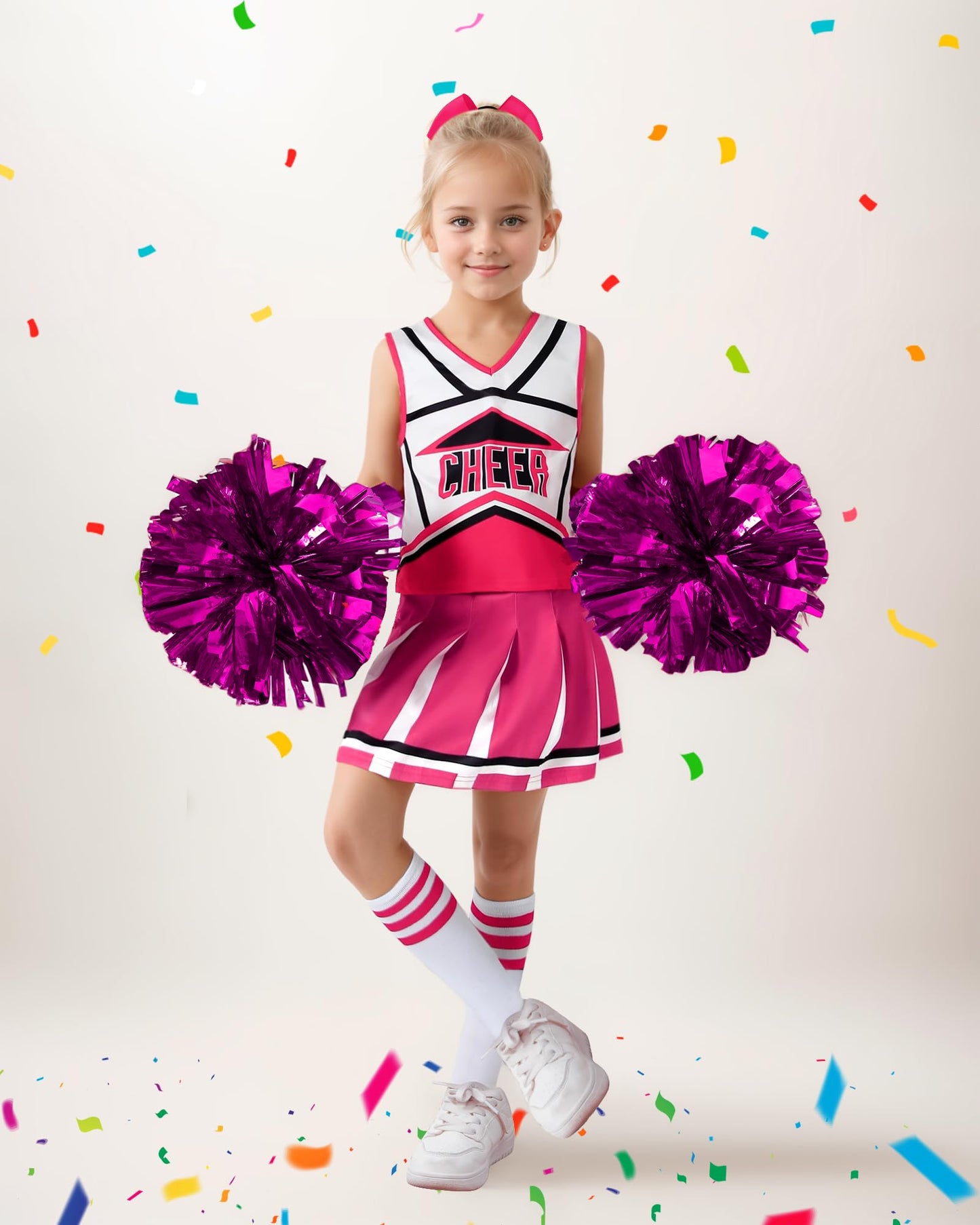 WooHand Cheerleader Costume for Girls  Cheerleading Outfit for Halloween  Birthday Gifts  School Events  Family Dress-Up Games  11-12 Years