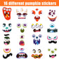 32 Pieces Halloween Foam Pumpkin Craft Kit And Pumpkin Foam Stickers Self Adhesive Halloween Stickers For Kid'S Halloween Party Crafts Decorations (Funny Style)