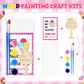 Leinuosen 28 Sets Ice Cream Party Favors Wood Painting Craft Kits with Art Supplies and Inspirational Cards Thank You for Coming