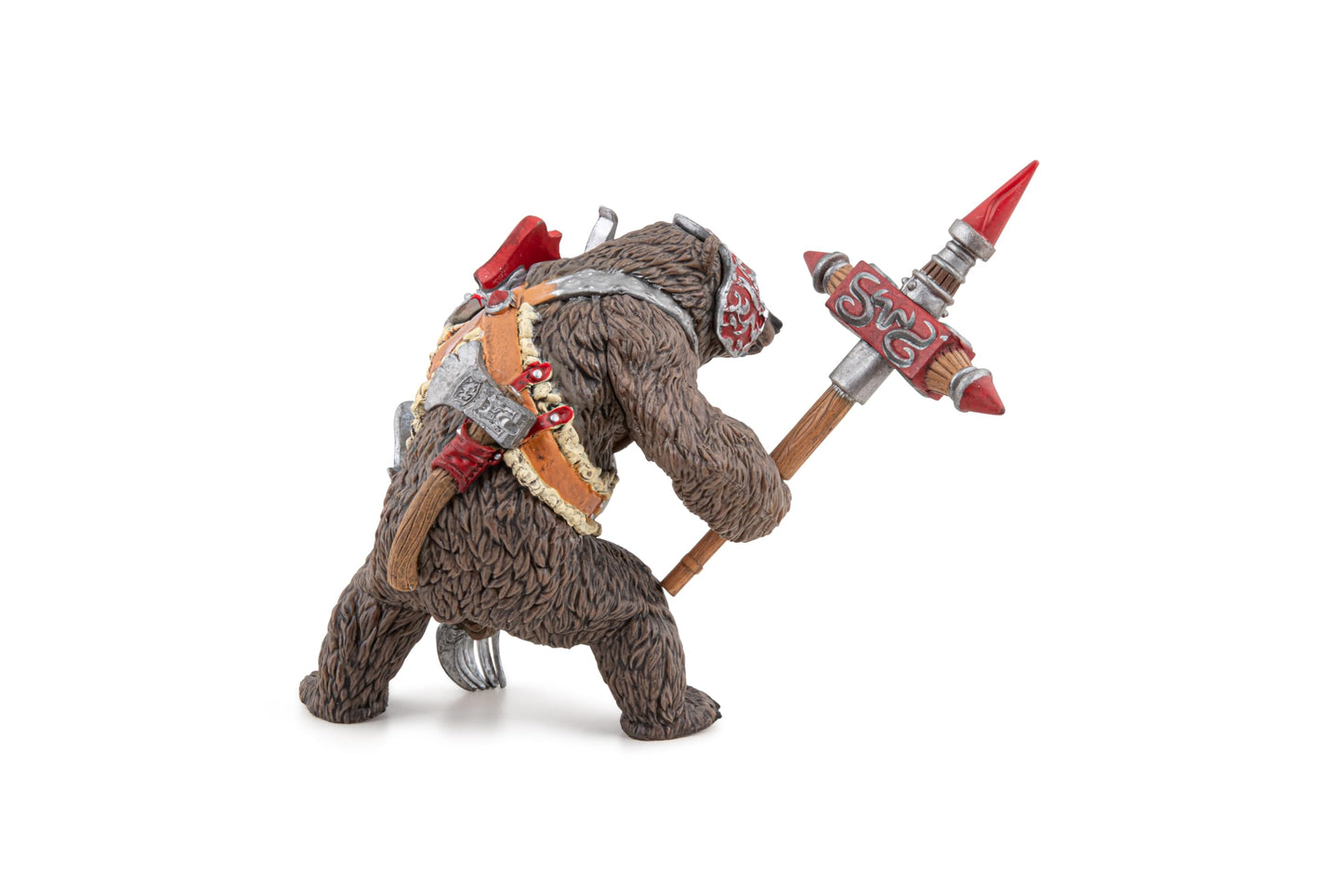 Papo - Mutant Bear Figurine - Hand-Painted Fantasy Warrior Toy for Kids Age 3+ - 36044 - protective coveringed Bear with Mace and Claws - Fantasy & Medieval Collection