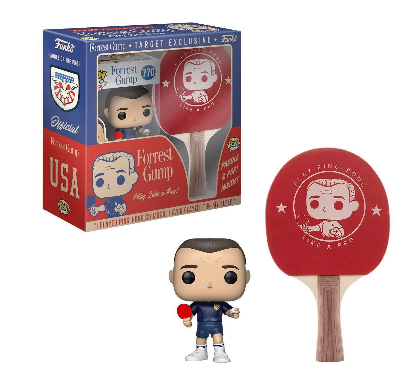 Funko POP Movies Forrest Gump #770 Limited Edition Vinyl Figure - Blue Outfit with Ping Pong Paddle & Chocolates
