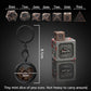 PJOY Mini Dice Set Tiny DND Dice with Necklace Case D&D Portable 7PCS Keychain Antique Copper Metal Dice Set for Role Playing Di