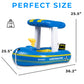 Police Boat Inflatable Pool Floats Kids, Toddler Harbor Master Police Patrol Inflatable Boat Pool Float Ride On, Fun Water Toy S