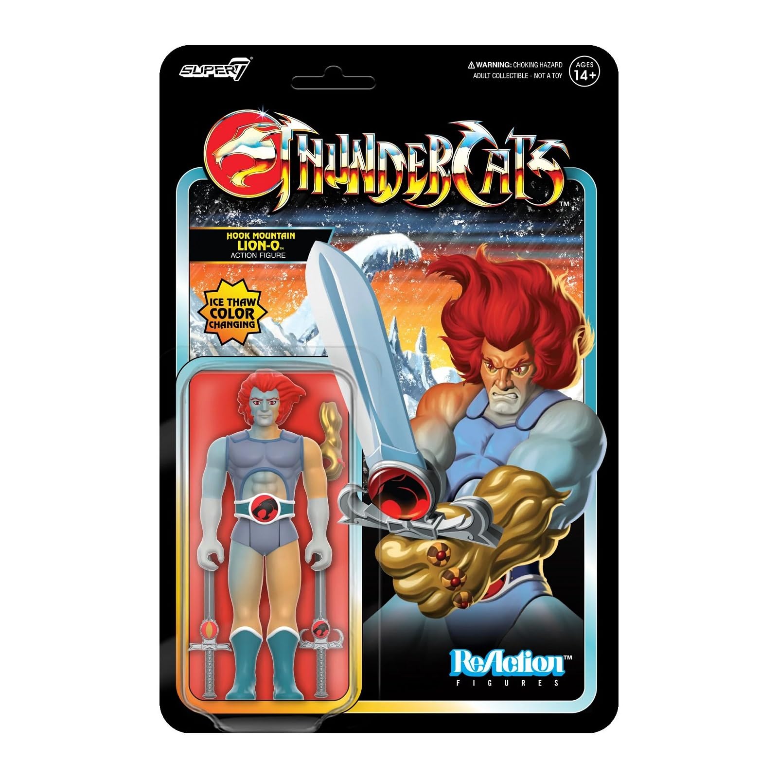 SUPER7 Thundercats Hook Mountain Lion-O Reaction Figure 3.75 Inches