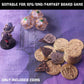 70Pcs Metal Dnd Coins & Pu Leather Bag, Contains 30 Gold, 20 Silver & 20 Copper Coins, Fantasy Board Game Tokens With Retro Leat