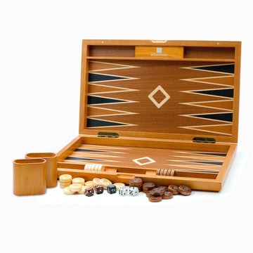 Woodronic 17' Wooden Backgammon Set, Folding Classic Board Game, Best Strategy Game And Smart Game Of Tactic For Kids And Adults