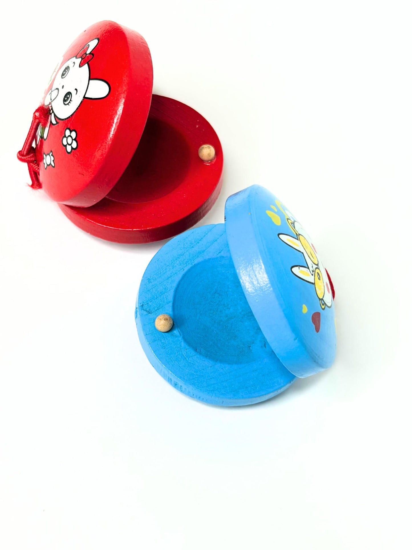 Mother Touch Toys Wooden Musical Clapper, Colourful Castanets, For Kids Aged 2 To 8 Years, 1 Pair
