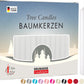 BRUBAKER Tree Candles - Pack of 40 - White - 3 x  Inches - Made in Europe - Christmas Wax Candles for Pyramids, Carousels & Chim