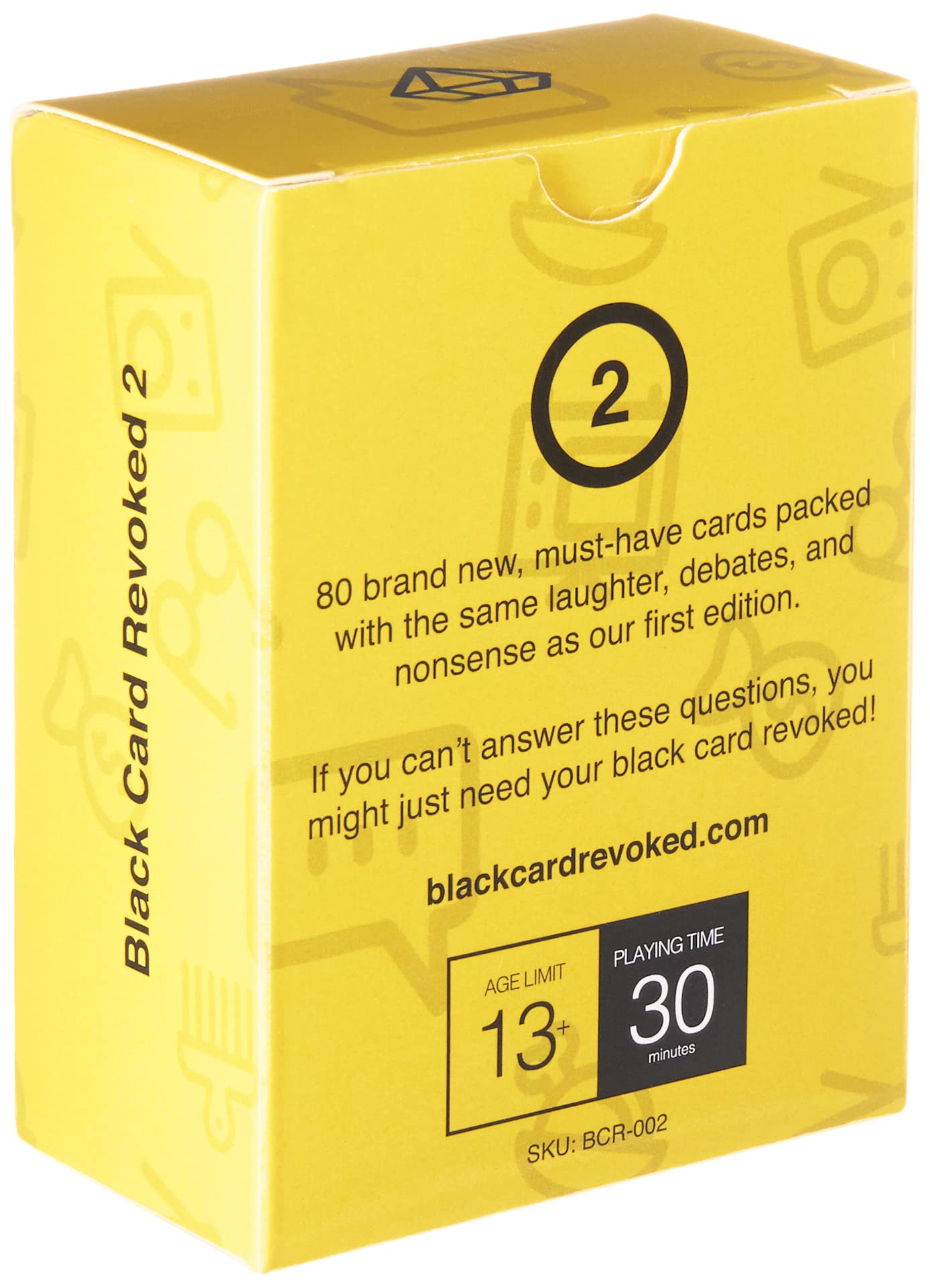 Black Card Revoked Trivia Game - Second Edition, Cardstock, Fun for Game Night & Holidays, Black Color