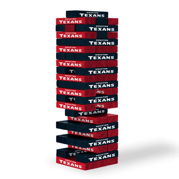 Wild Sports NFL Houston Texans Table Top Stackers, 3" x 1" x 0.5", Wood, Team Color, Model 1-1-31000-CL112Q