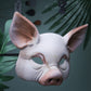Dzrige Halloween Pig Mask Scary Half Face Pig Mask for Halloween Masquerade Carnival Tricky Party Cosplay Props