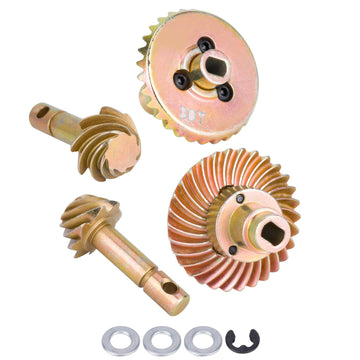 AMK 2 Sets SCX10 Bevel Gear, Steel Overdrive Gear Set, 24-8T 27-8T 30-8T 33-8T for Axial SCX10II SCX10III AR44 AR45 Capra Axle V