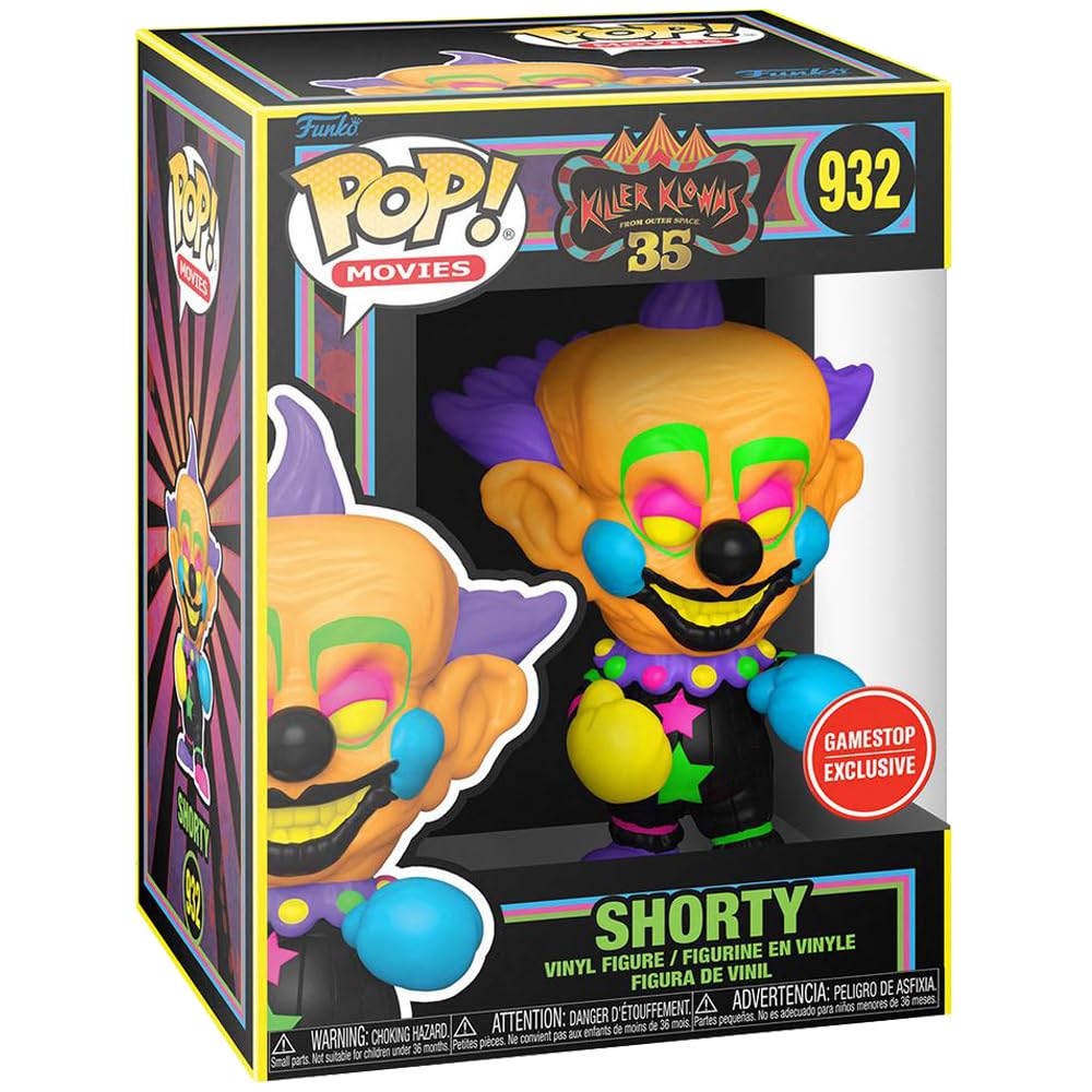 Funko POP! Shorty in Blacklight Killer Klowns from Outer Space 35th Anniversary POP! Movies Gamestop limited availability Vinyl Figure