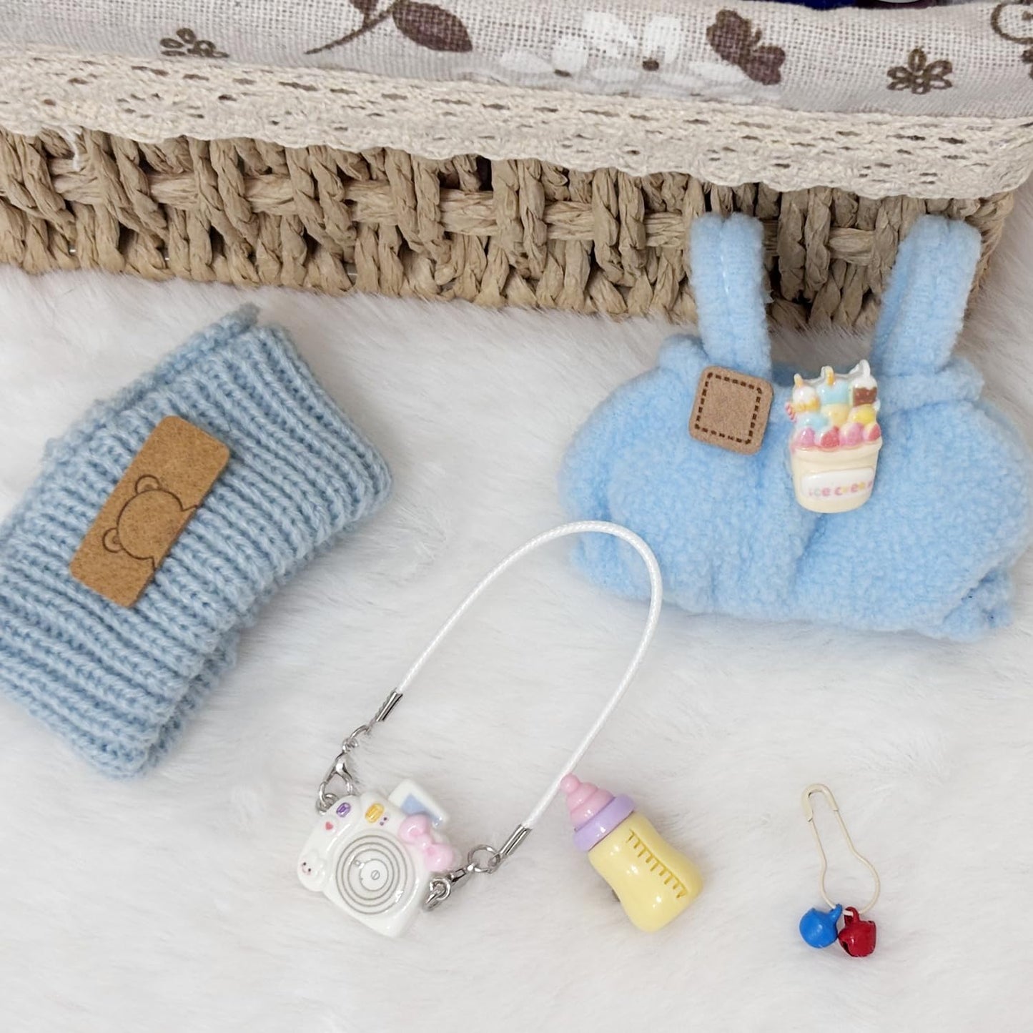 Clothes for 17cm Doll  Cute Outfit Set for 17cm Dolls  Adorable Dress-Up Accessories for Doll (Blue Bottle)