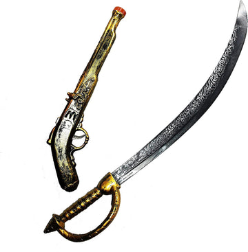 JOYIN 28 Inches Pirate decorative replica blade and 16 Inches Pirate  Set