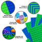 Bestoyz Building Bricks Baseplates Multipack, 32X32 Stud, 8 Pack Of Base Plates In Blue & Green, Base For Building Blocks Creations, 10X10 In. (25.5X25.5 Cm)