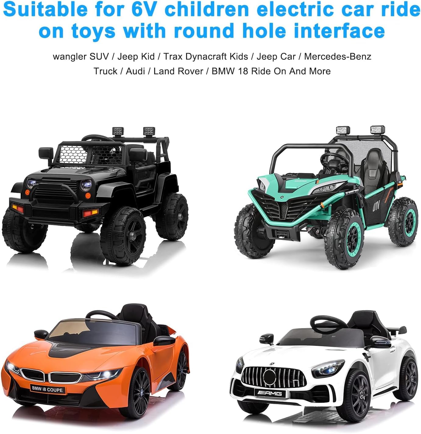 6V Charger For Ride On Toys, 6V Battery Charger For Kids Ride On Car, 6 Volt Charger For Powered Wheels Electric Ride-Ons Access