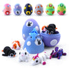 HyBaiS Mystery Mini 3D Printed Articulated Animal Figurines Set with Egg Little Cute Animals Pocket Pet 3D Animals Toys 3D Printed Miniature Figurines Gifts(Unicorn&Rabbit)