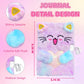 HoomTop DIY Cat Journal Kit Kids Diaries with Lock for Girls Ages 6 7 8 9 10 11 12 14 Birthday Christmas Gifts