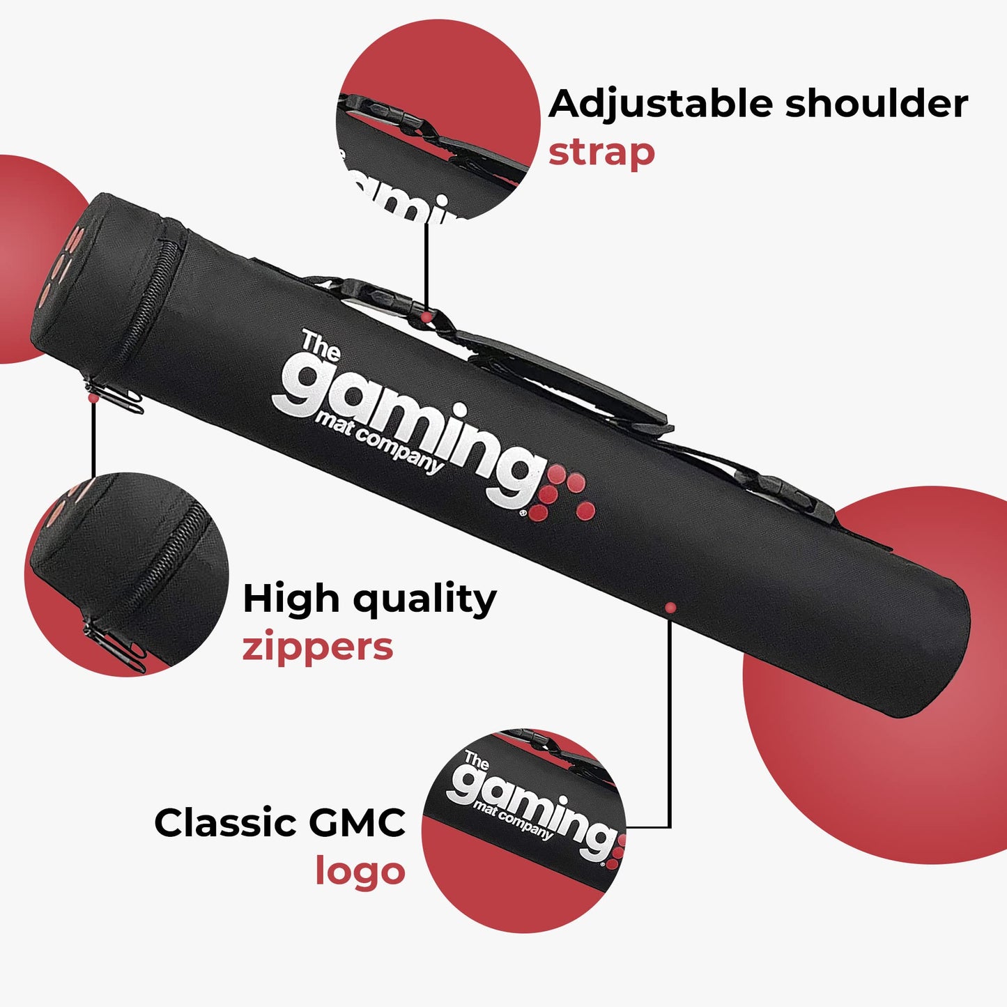 The Gaming Mat Company Deluxe 19.7” X 3.6” Tcg Playmat Tube & Carry Case For Yu-Gi-Oh! Magic: The Gathering! Pokemon Tcg Mats. Playmat Holder, Game Mat Tube Container