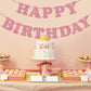 Glitter Rose Gold Birthday Banner Sign With Shiny Letters, Glitter Happy Birthday Bunting Banner Flag Garland For Kids Boys Baby Birthday Party Decorations Supplies