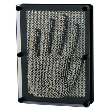 Hsxfl Classic 3D Metal Pin Art Toy - 8In X 6In 3D Large Size Pin Art Board For Kids Or Adults (Silver)