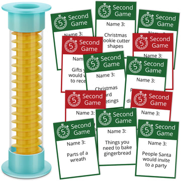 Foilswirl Valentine Party Games 5 Second Game, 72 Cards And 5 Second Hourglass Family Card Game Night With Galentine Family Frie