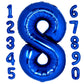 Giant 40 Inch Blue Number 8 Balloon 8Th Birthday Balloon | Helium Supported 8 Balloon Number Blue | 8Th Birthday Decorations For
