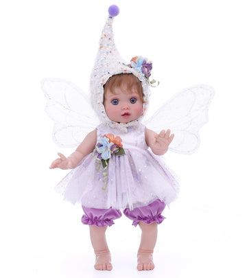 Cloveray Baby Doll, 18 Inch Reborn Baby Dolls - Realistic Lifelike Lavender Fairy Newborn Girl Doll, Real Life Baby Dolls with A