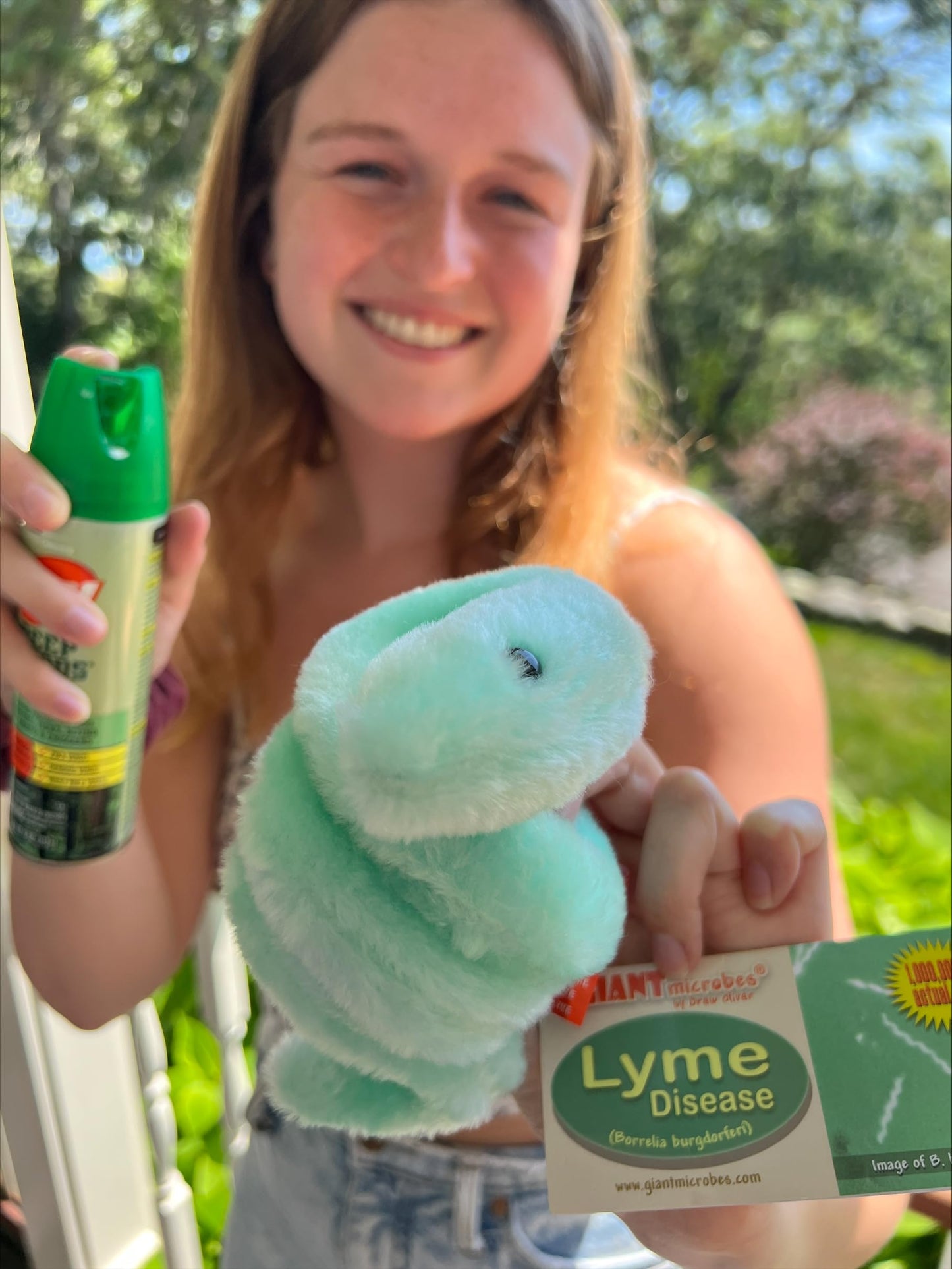 GIANTMICROBES Lyme Disease Plush Toy - 7-inch Green, Educational Gift for Patients & Professionals