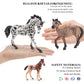 Lc Joycre 3Pcs Realistic Horses Figurines - Knabstrupper Horse Toy For Girls And Boys - Diy Dioramas Collection