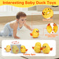 Baby Musical Duck Toy Set With 2 Baby Ducks Light Up Tummy Time Infant Toys 0-3-6 Months Crawling Toys For Babies 6-12 12-18 Months Birthday Shower Gifts For 1 Year Old Boy Girl Easter Basket Stuffers