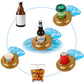 6 Pack Ring Inflatable Drink Holder, Liyde Drink Floaties Floating Drink Holder For Swimming Pool Drink Holder For Pool Party Bachelorette Party Float Decorations Pool Accessories For Adults