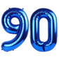 Navy Blue Number 90 Balloon 40 Inch, 90 Number Balloon, 90Th Navy Blue Birthday Decorations, 90 Year Old Women Men Blue Party Su