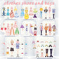 Magnetic Dress Up Paper Doll Pretend Play Game Toys,Dollhouse Magnet People Clothes Puzzles Development For 3+ Year Old Girls To