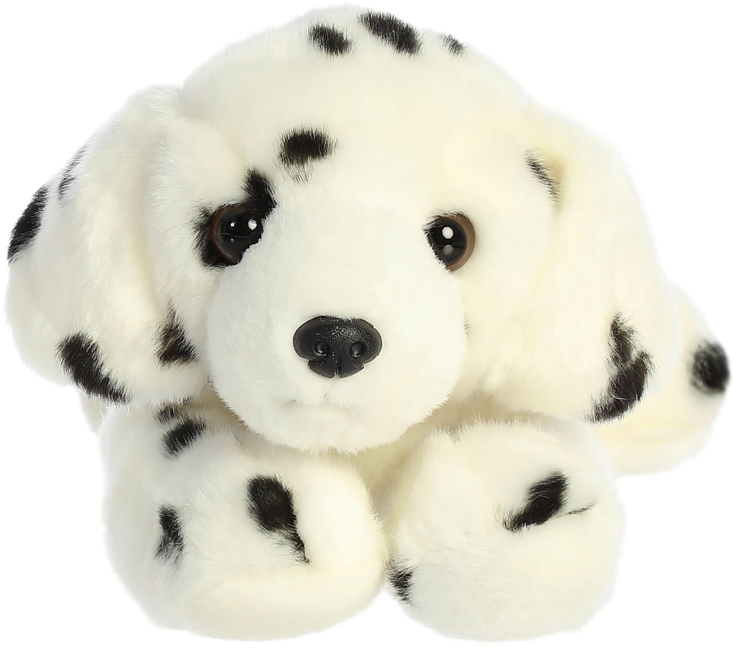 Aurora® Adorable Flopsie™ Domino™ Stuffed Animal - Playful Ease - Timeless Companions - White 12 Inches