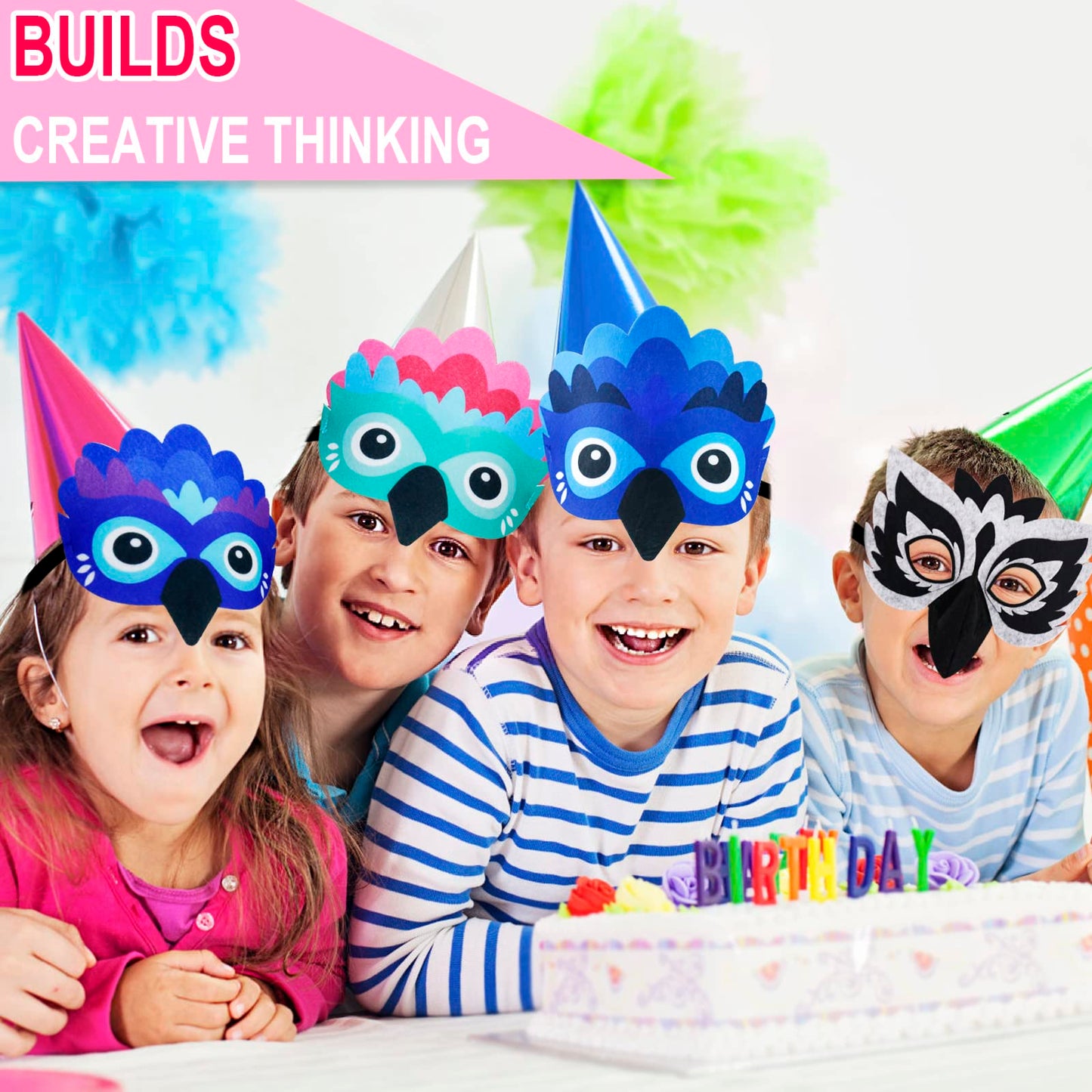 Irolewin Bird-Wings-Costume For Kids And Headband, Eagle-Parrot Dress-Up-Wings For Girls Boys Halloween-Party Favors (Star)