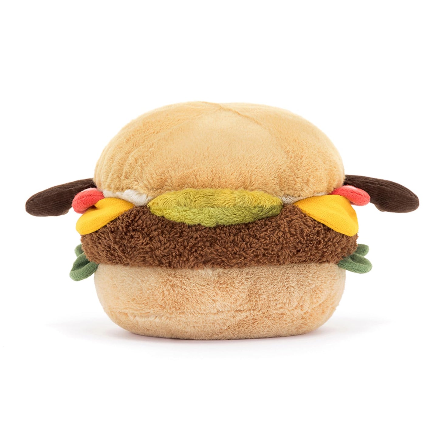 Jellycat Amuseables Burger Stuffed Toy - 4.5" Food Plush, Polyester, Fun Gift Idea