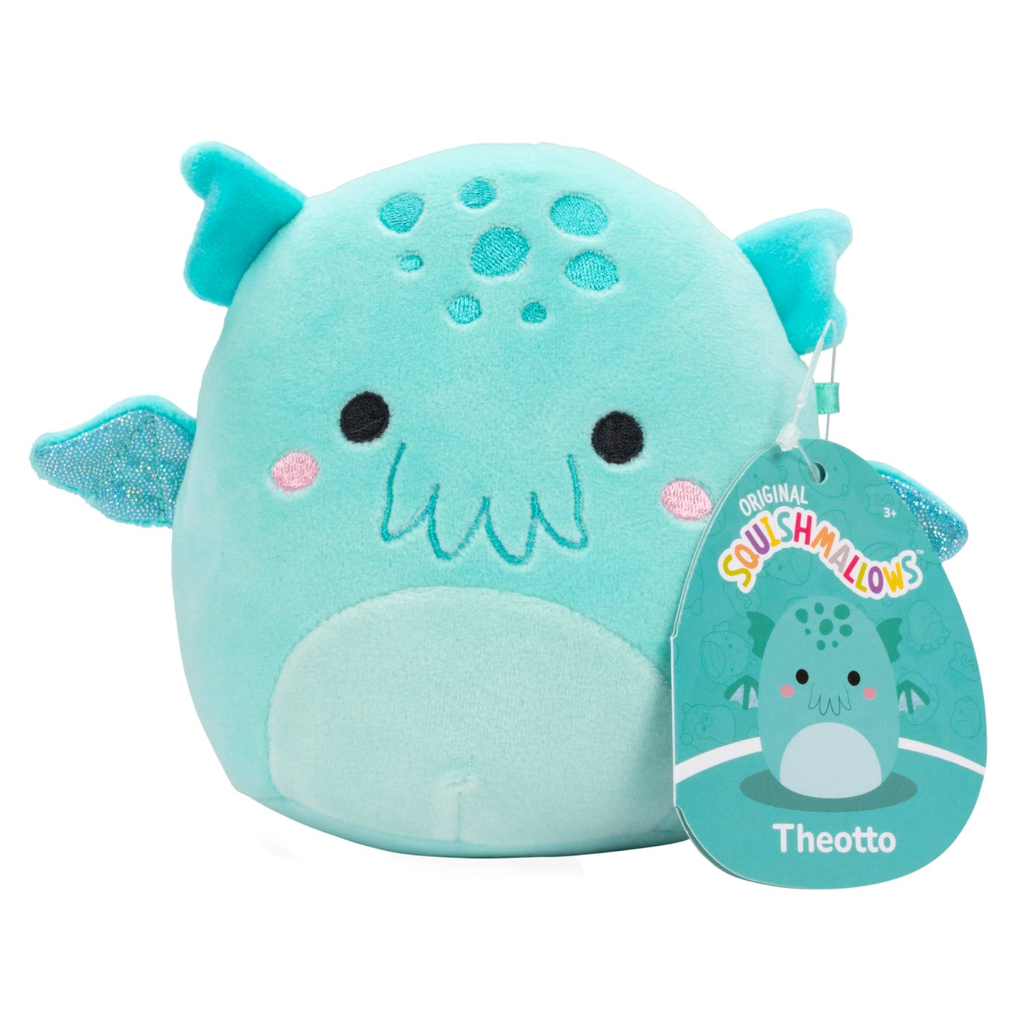 Squishmallows Original 5-Inch Theotto The Cthulhu - Official Jazwares Easter Plush - Collectible Soft & Squishy Mini Basket Stuffer Stuffed Animal Toy - Gift For Kids, Girls & Boys