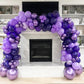 Nisocy 124Pcs Purple Balloons Garland Arch Kit, 18In 12In 10In 5In Different Size Macaron Matte Dark Purple Metallic Purple Ball