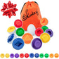 Skoolzy Shapes Matching Egg Toy 6 pc Set, Easter Egg Basket Toys for Toddlers, Montessori Sensory Bin Toy for Preschool Kids & B
