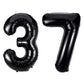 Shopping Time 37 Number Foil Balloons  (32 Inch)  Black