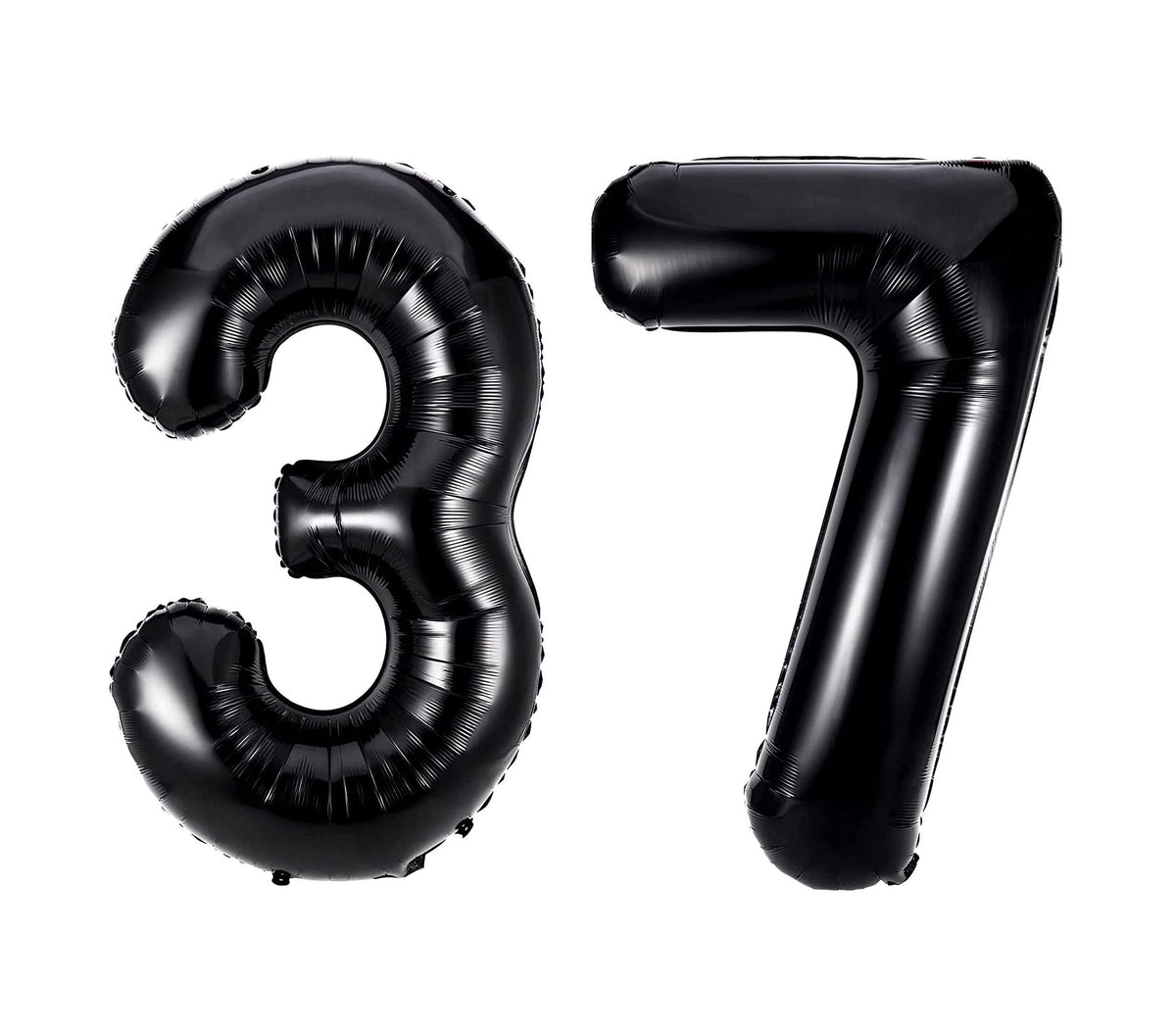 Shopping Time 37 Number Foil Balloons  (32 Inch)  Black
