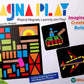 Ekta Magna Play Set 4: 58 Magnetic Shapes, Wooden Display Stand, Puzzle Booklet  Ages 38